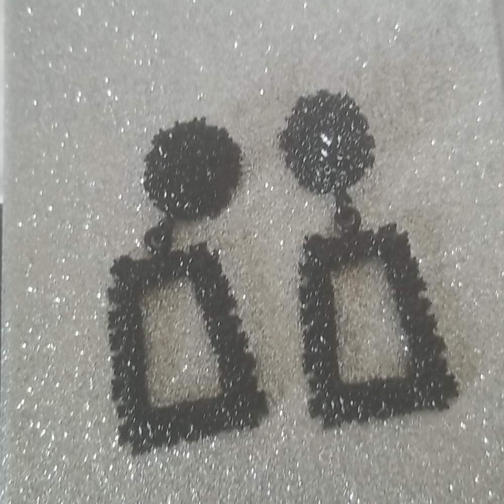 Black drop earrings